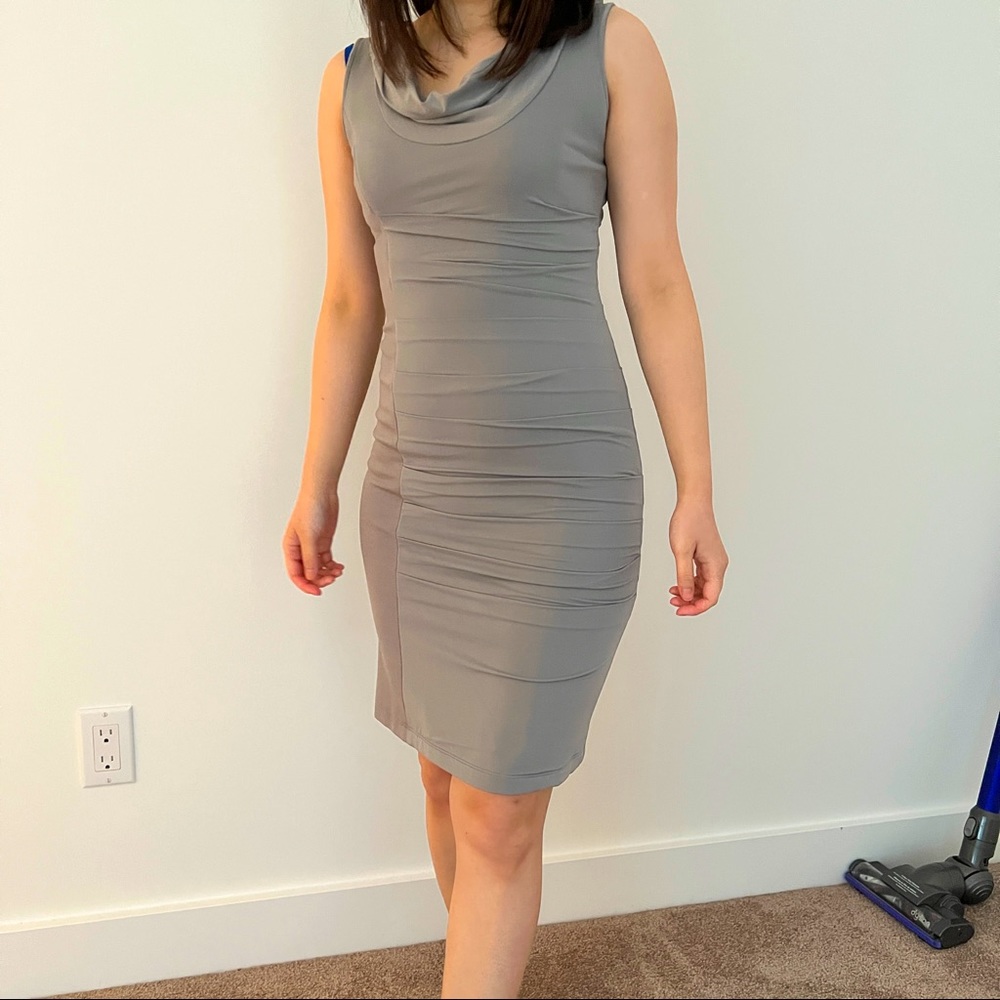 BCBG grey bodycon dress
